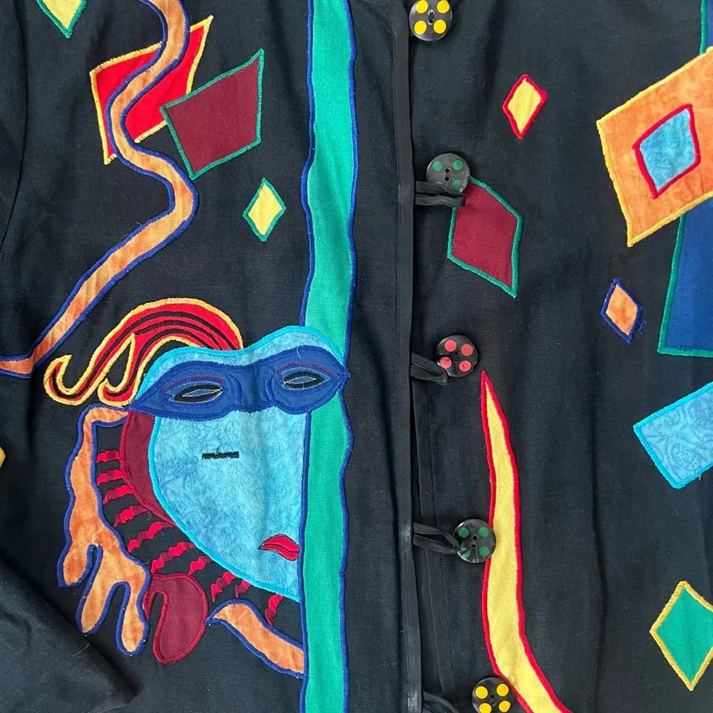 Allure Colorful Folk Artsy Jacket XL